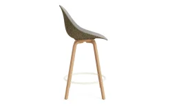 Normann Copenhagen - Mat Bar Chair 65 cm Front Upholstery Seaweed Beech/Cream - Remix 133
