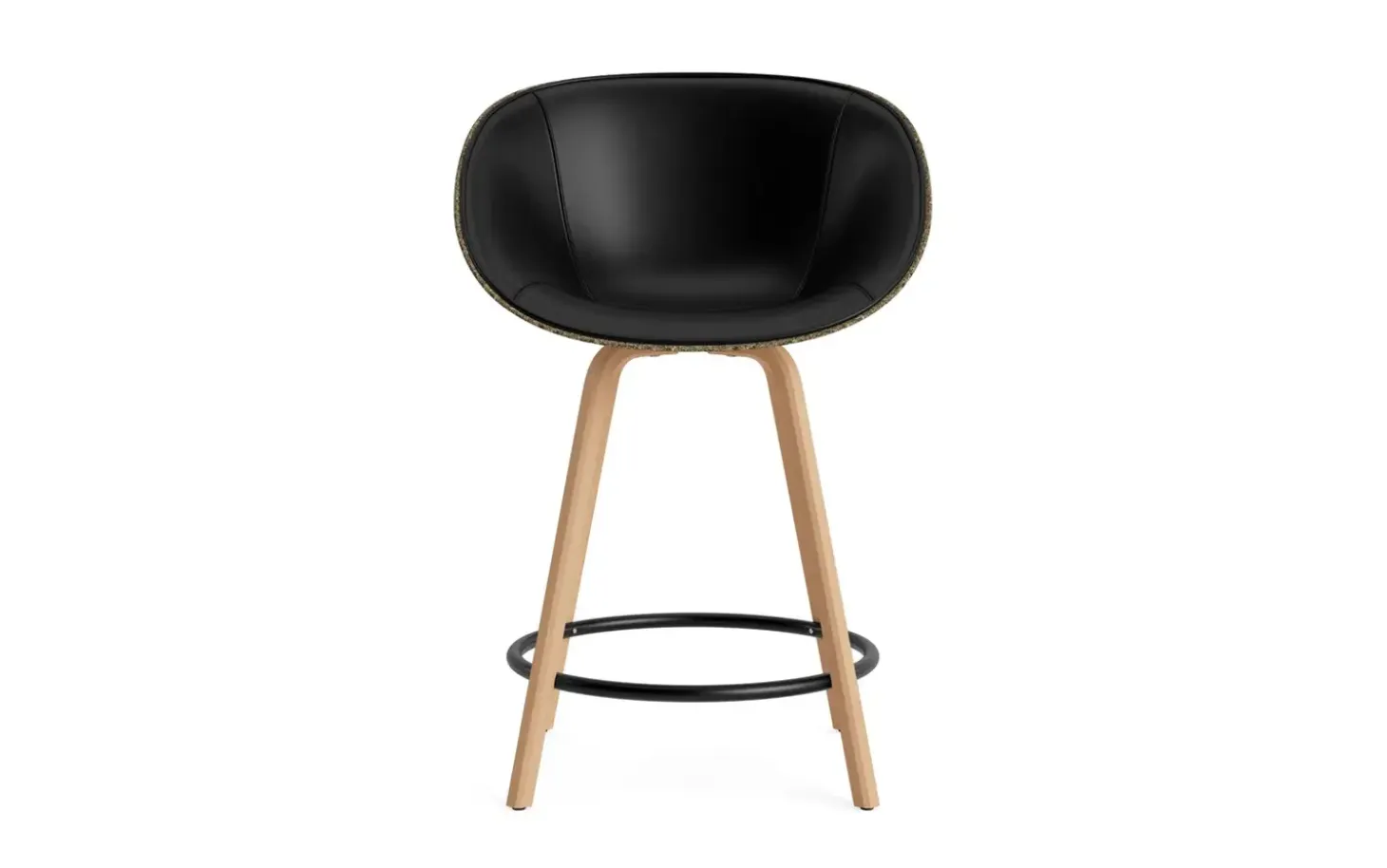 Normann Copenhagen - Mat Bar Armchair 65 cm Front Upholstery Seaweed Beech/Black - Ultra 41599