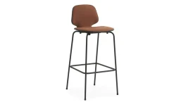 Normann Copenhagen - My Chair Barstool 75 cm Front Uph. Black St