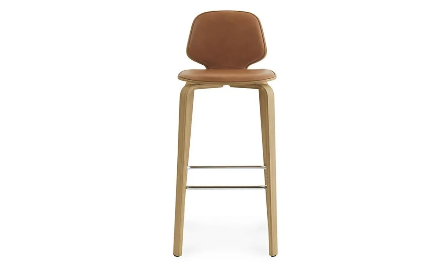 Normann Copenhagen - My Chair Barstool 75 cm Front Upholstery Walnut