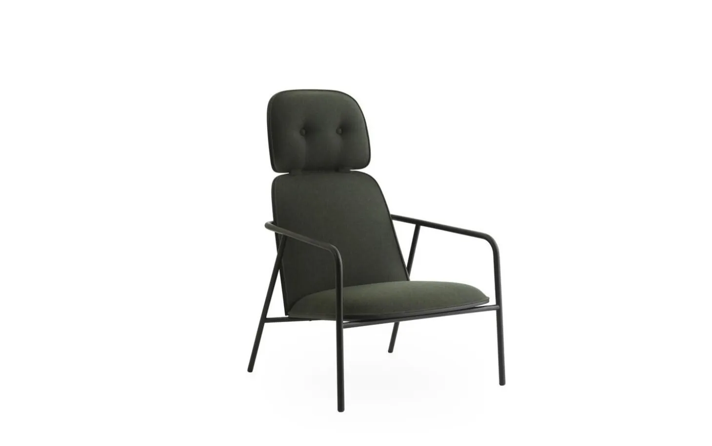 Normann Copenhagen - Pad Lounge Chair High Black Steel