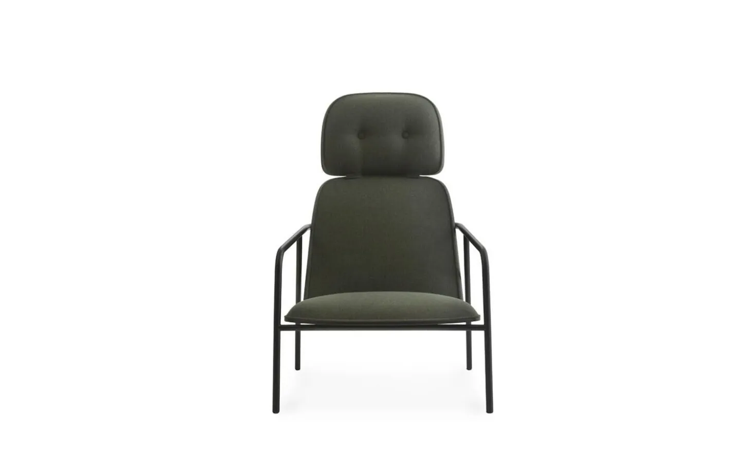 Normann Copenhagen - Pad Lounge Chair High Black Steel