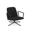 Normann Copenhagen - Pad Lounge Chair Low Swivel Black Alu