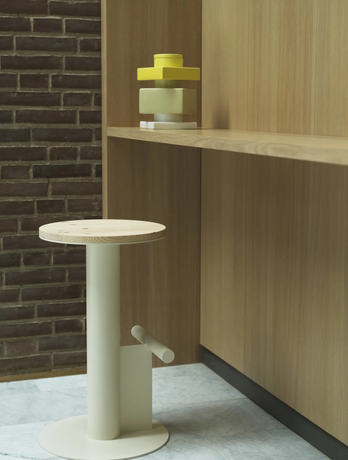 Normann Copenhagen - Pole Barstool 75 cm - Pine/Grey