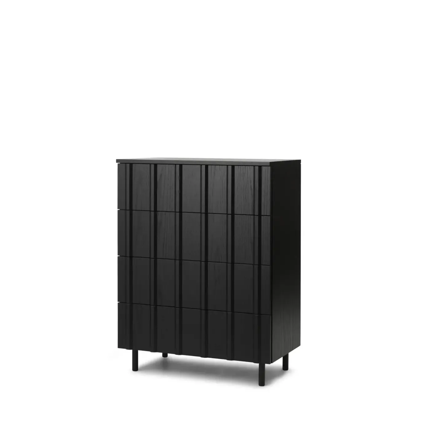 Normann Copenhagen - Rib kommode m. 4 skuffer - sort