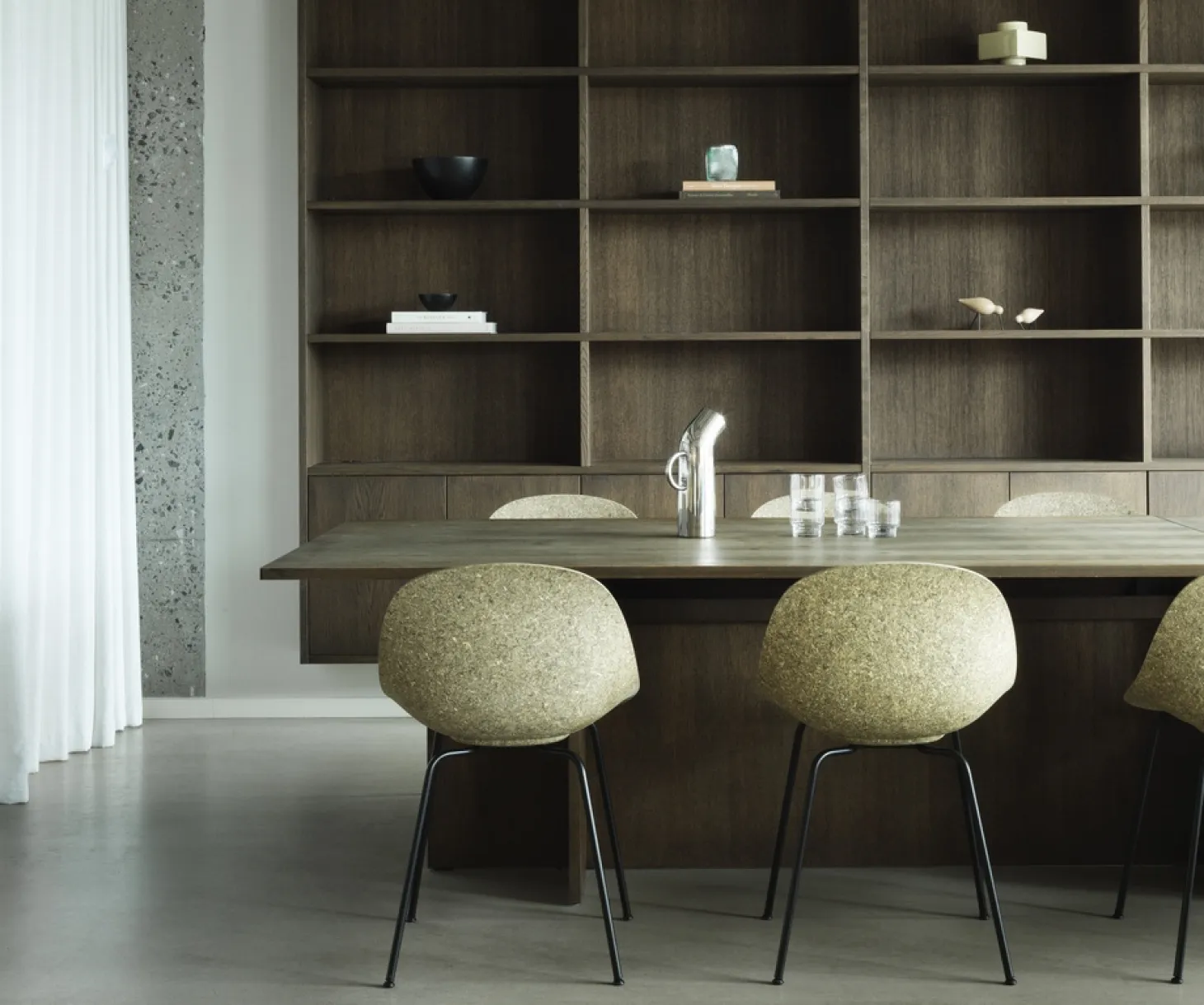 Normann Copenhagen - Spisebordsstol - Mat Chair - Seaweed - Sort/Stål