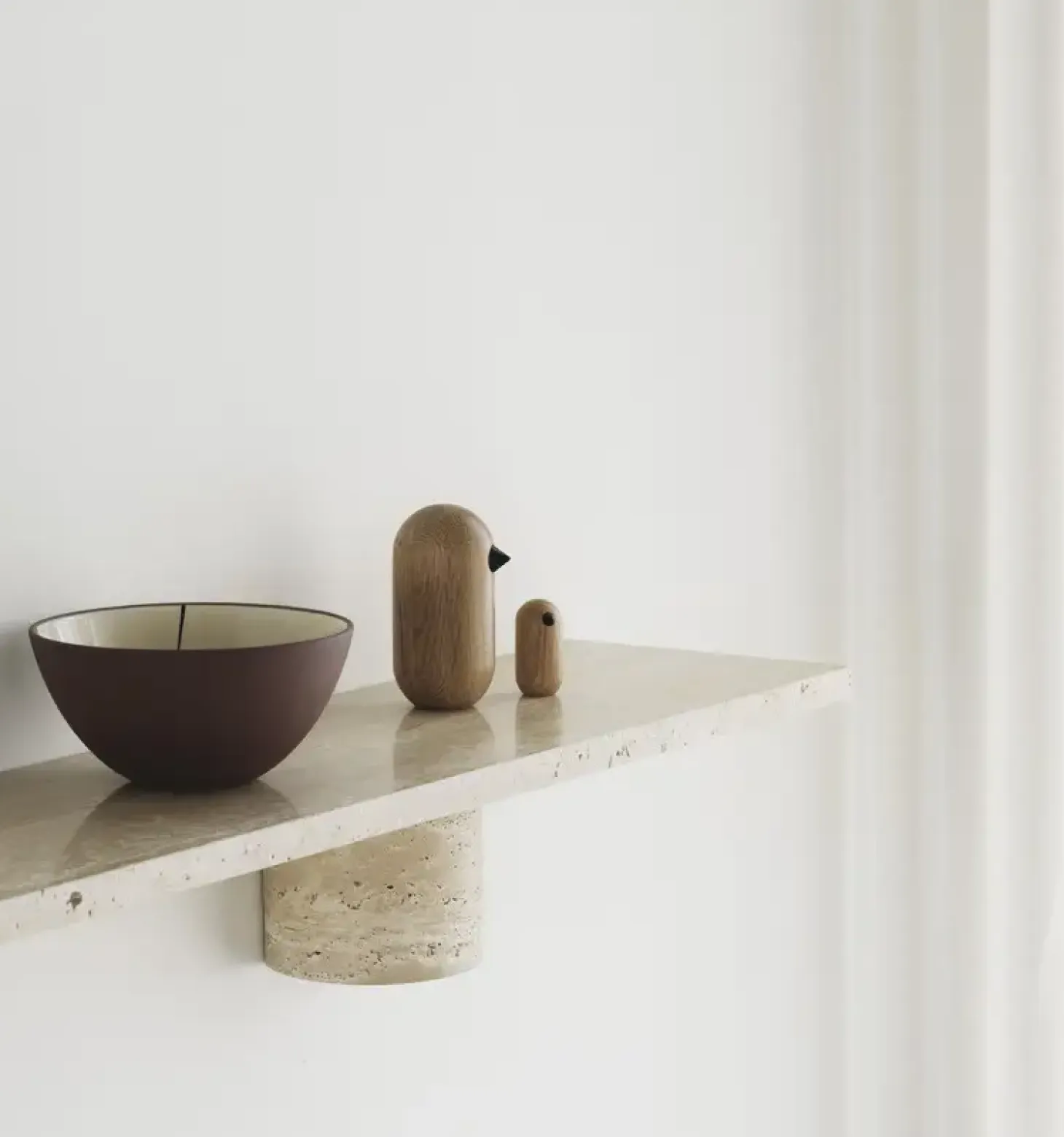 Normann Copenhagen - Sten Hylde - 80 cm - travertin