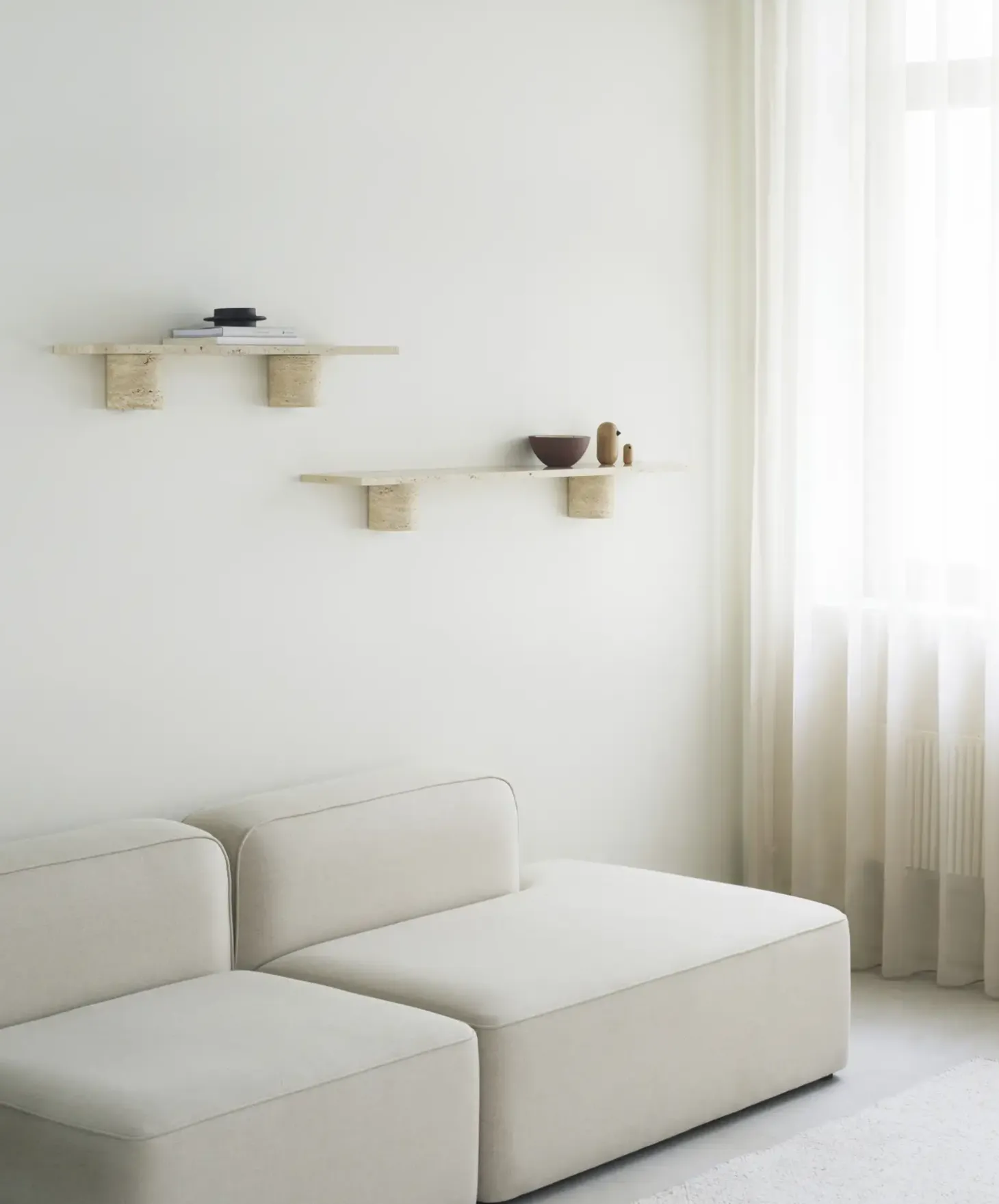 Normann Copenhagen - Sten Hylde - 80 cm - travertin