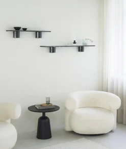 Normann Copenhagen - Sten Hylde - 80 cm - sort marmor