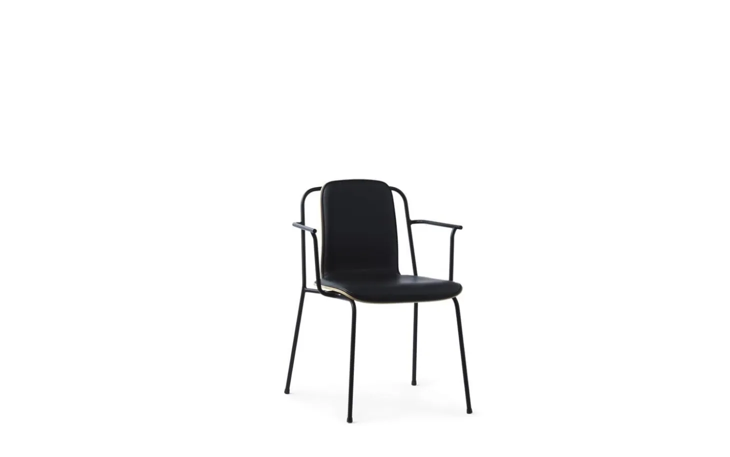 Normann Copenhagen - Studio Armchair Front Upholstery Black Steel