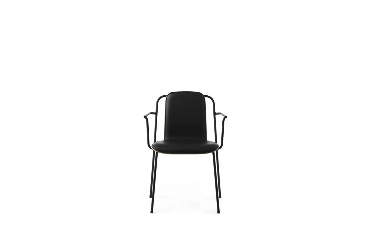 Normann Copenhagen - Studio Armchair Front Upholstery Black Steel