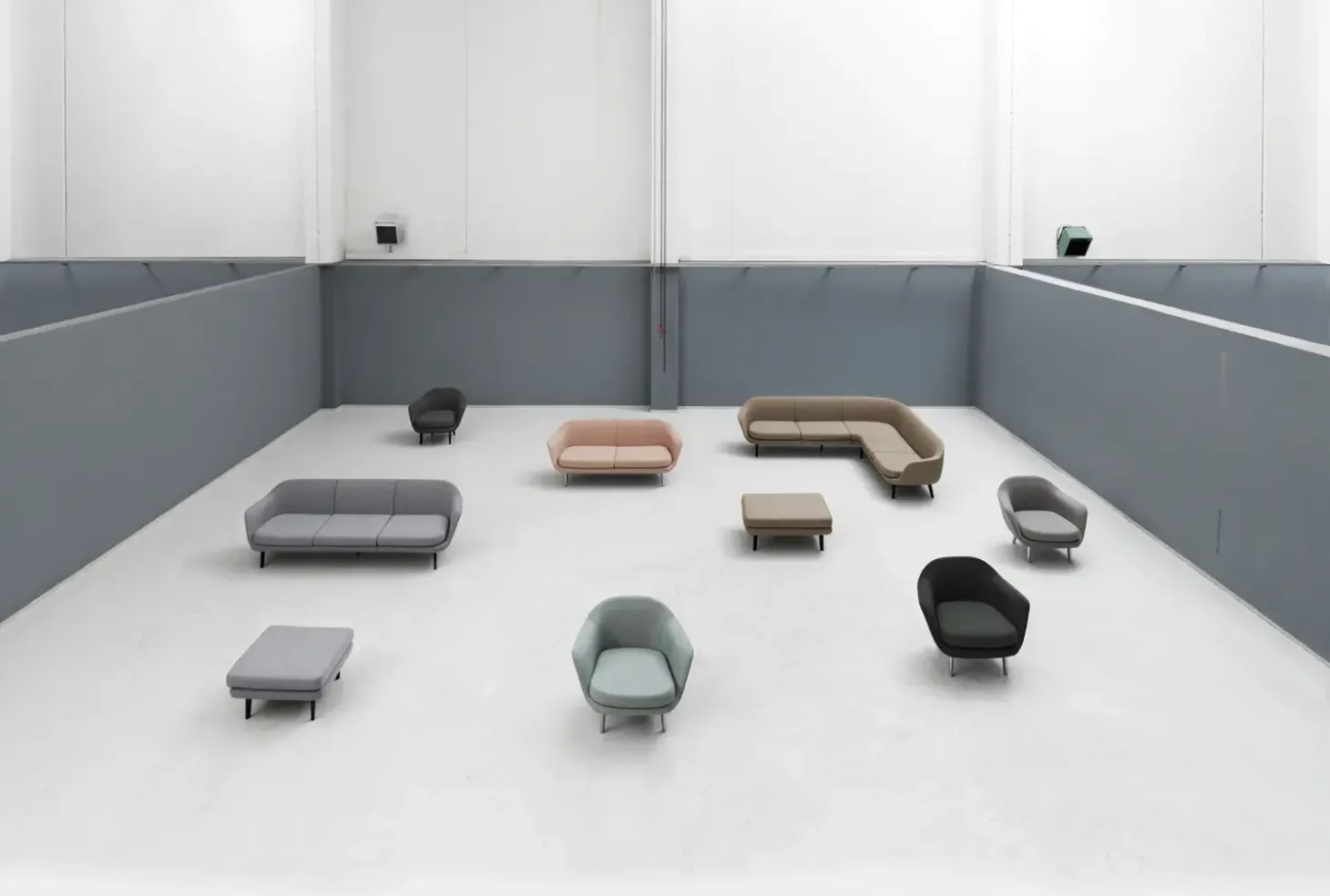 Normann Copenhagen - Sum Modular Sofa 710 Pouf Large Black Alu