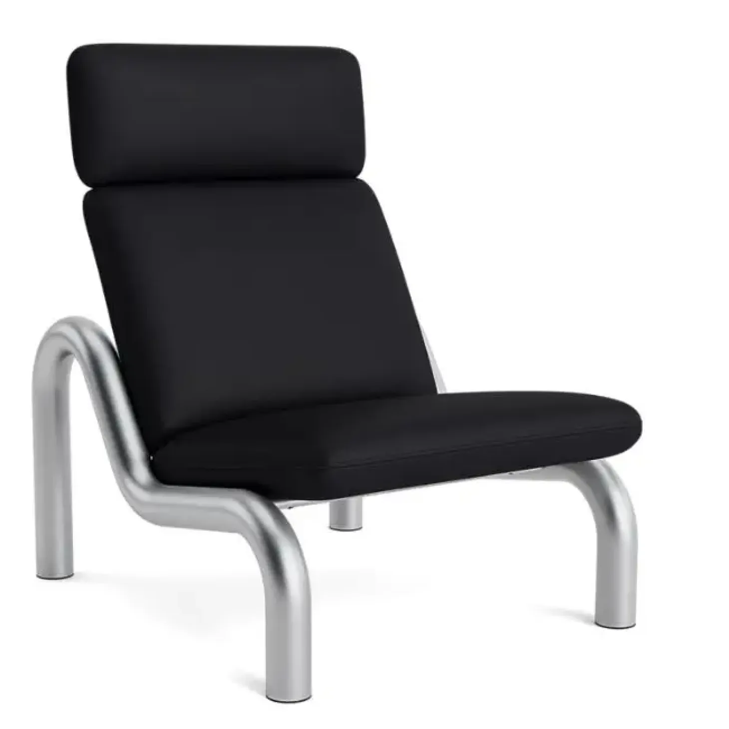 Normann Copenhagen - Tube Lounge Chair - sort læder - Ultra