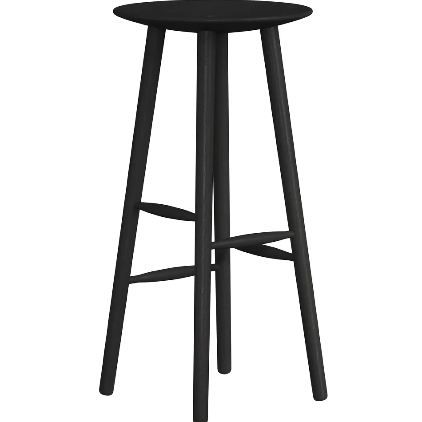 NovoForm - Barstol - Di VOLO - Sortbejdset Eg - 75 cm