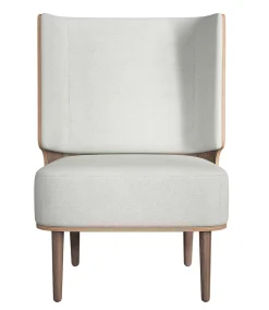 NovoForm - Lounge Chair - Serena - Silver Grey og Mørk Eg