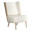 NovoForm - Lounge Chair - Serena - Nubbio White/Hvid og Natur Eg