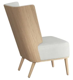 NovoForm - Lounge Chair - Serena - Silver Grey/Sølv Grå og Natur Eg
