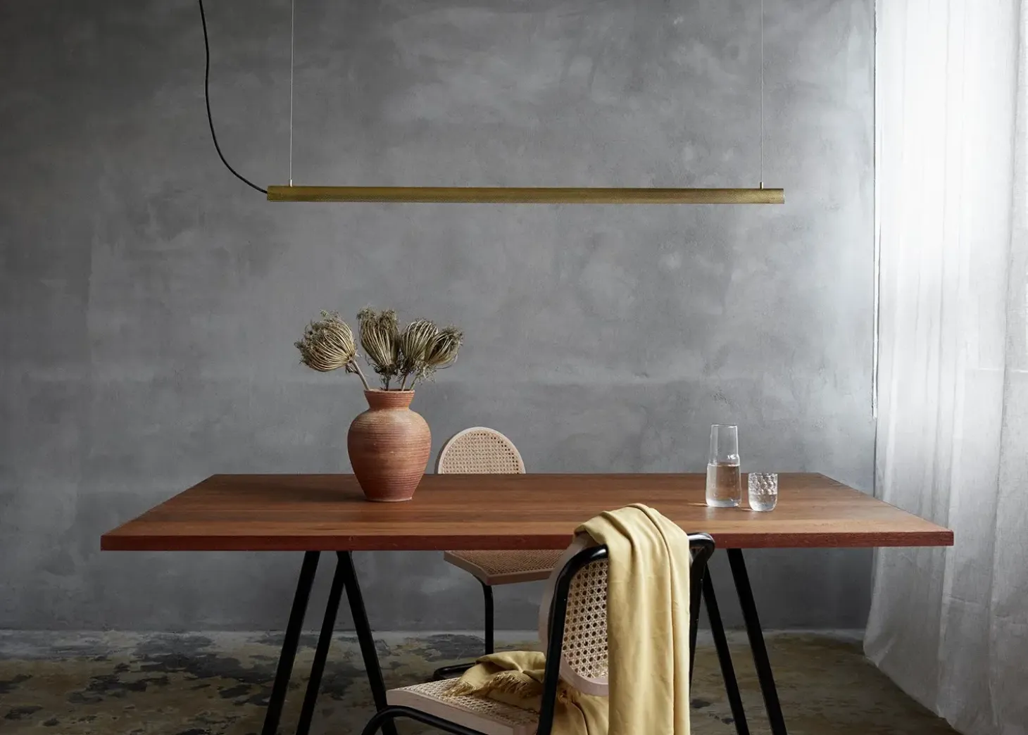 Nuad - Radents Pendant lampe, messing - 135 cm, bordlampe