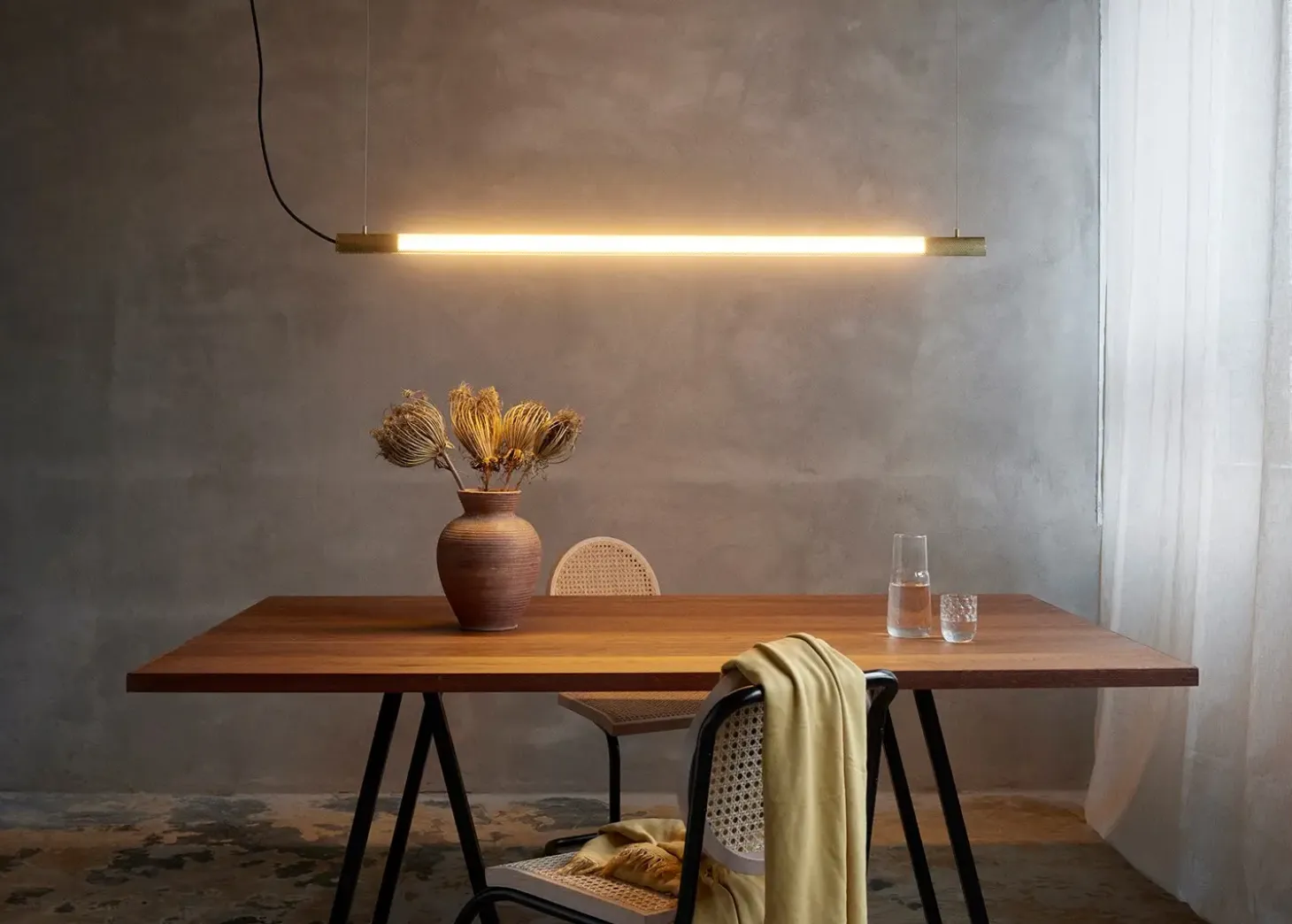 Nuad - Radents Pendant lampe, messing - 135 cm, bordlampe
