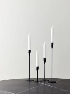 Piet Hein - SORT Lysestage Saturn 36 cm