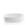 Piet Hein - Superellipsefad porcelain 23*30*7 cm - HVID HØJ