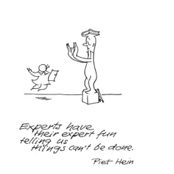 Piet Hein - Vandglas m. gruk: Undfly alle... + Fagfolk har man...