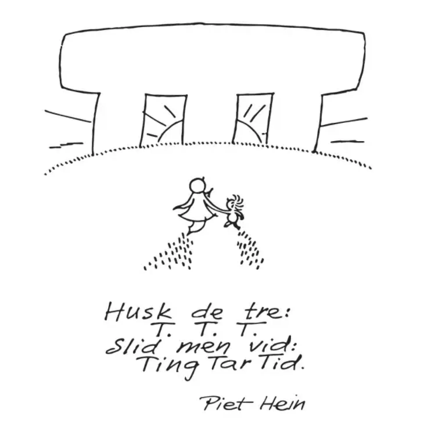 Piet Hein - Vandglas m. gruk: Hvis du ingen.. + Husk de tre...