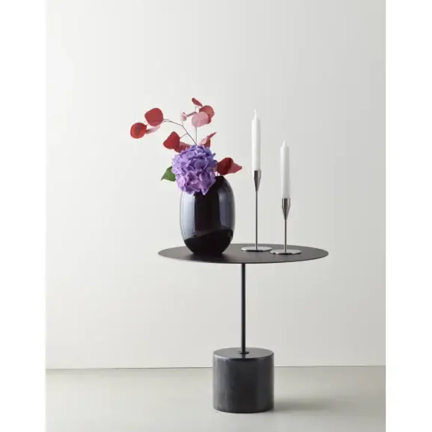 Piet Hein - Vase glas 25 cm - SORT-OPAL