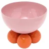 Present time - Bowl Double Funky small soft pink w. bright orange