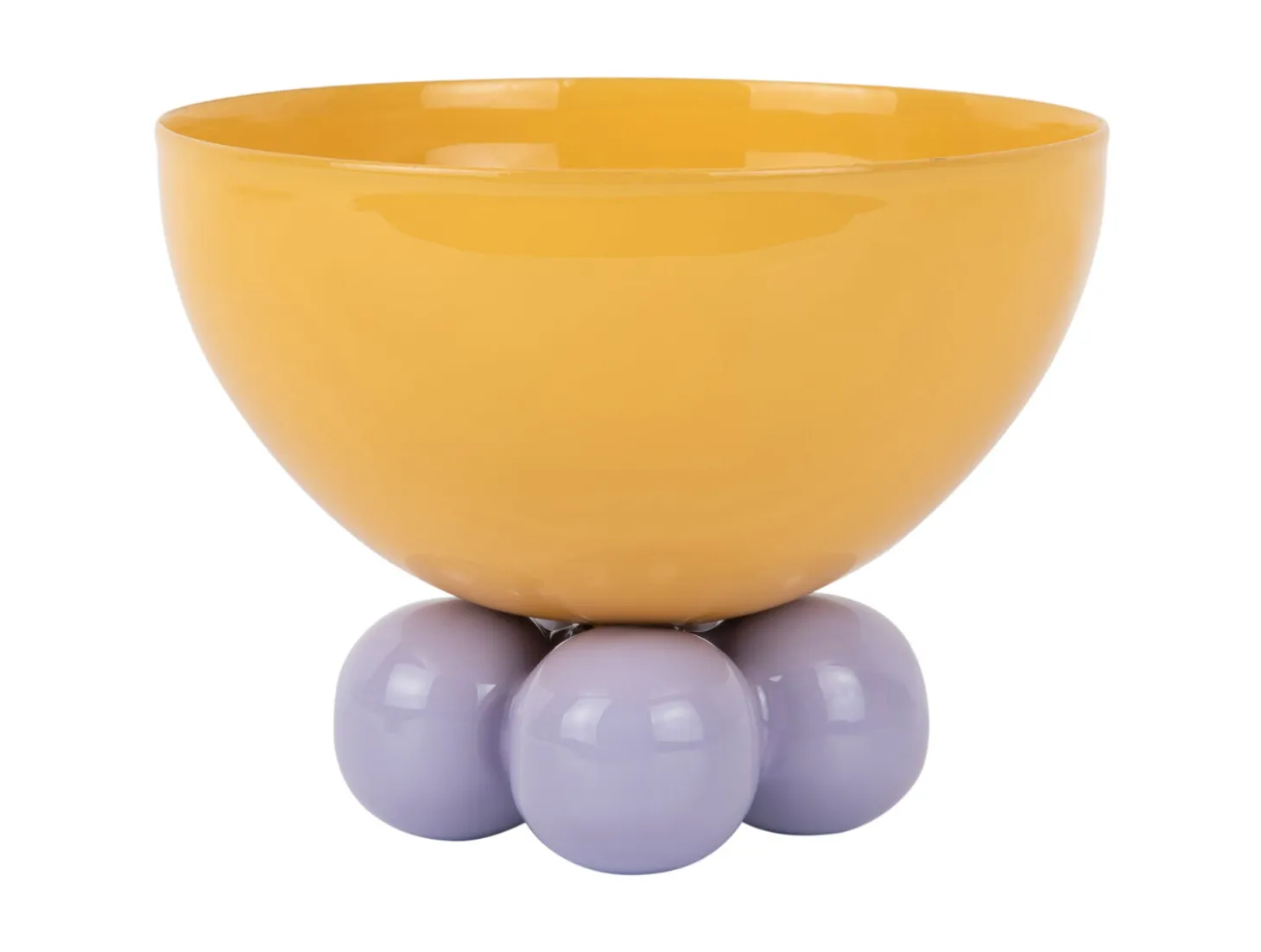 Present time - Bowl Double Funky medium bright yellow w. soft purple