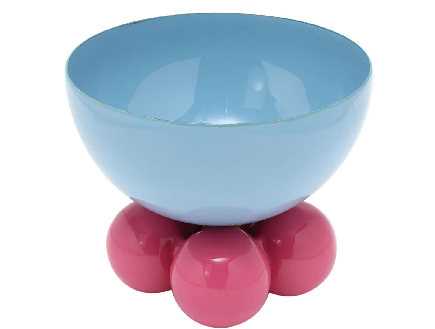 Present time - Bowl Double Funky small soft blue w. bright pink