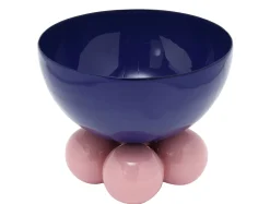 Present time - Bowl Double Funky medium cobalt blue w. soft pink