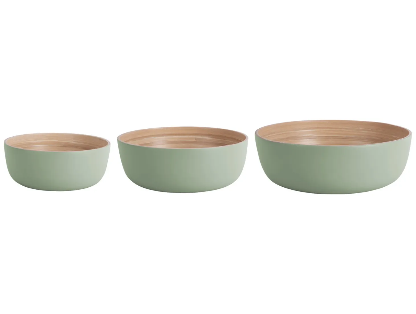 Present time - Bowl set Puro Round bamboo soft green