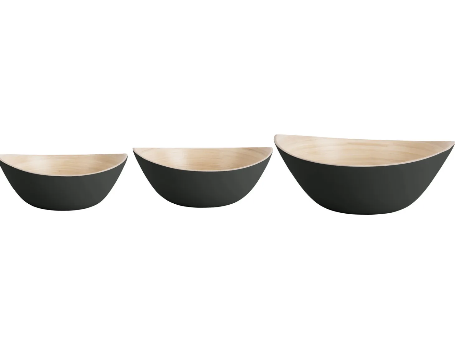 Present time - Bowl set Puro Oval bamboo black