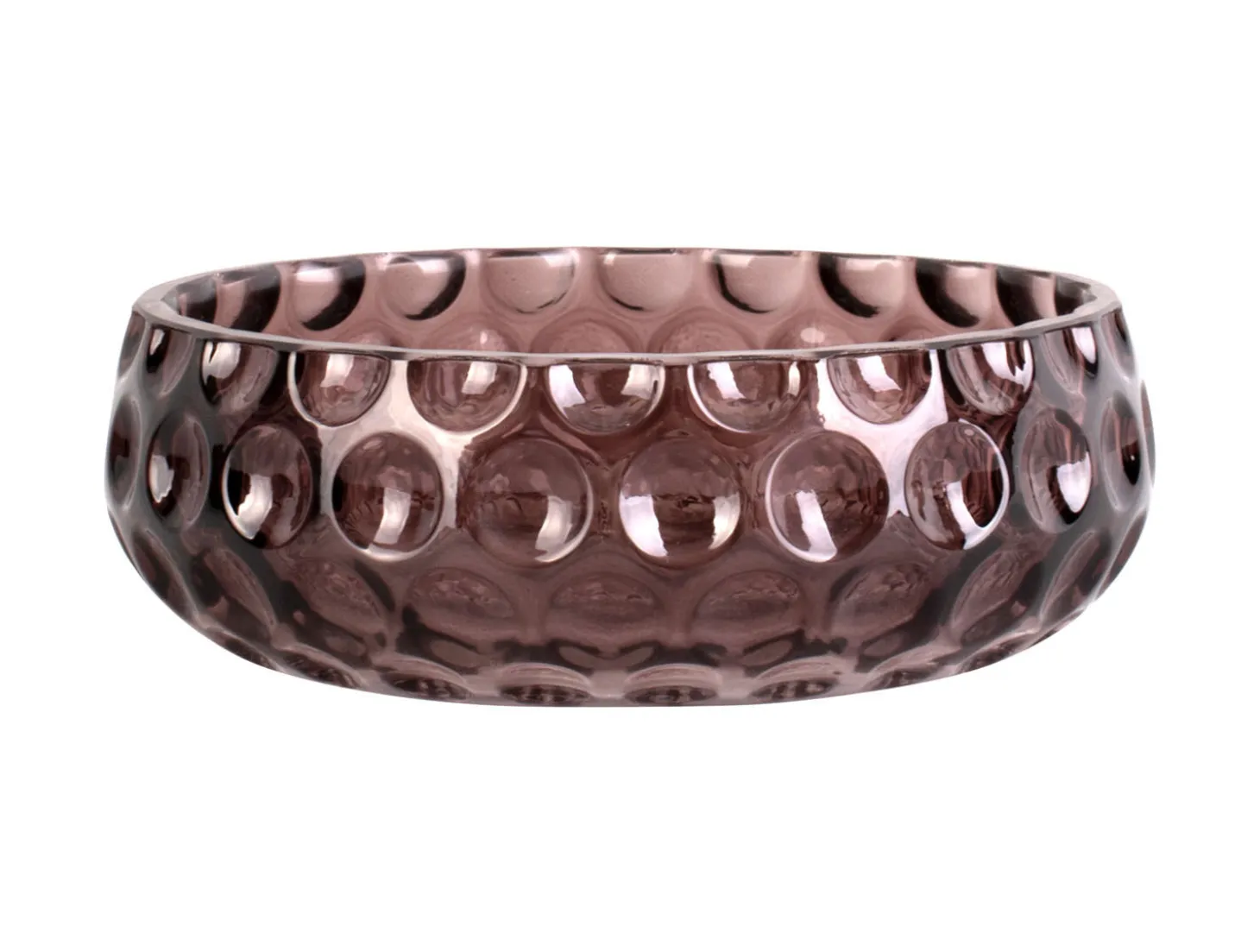 Present time - Bowl Speckles glass small chocolate brown