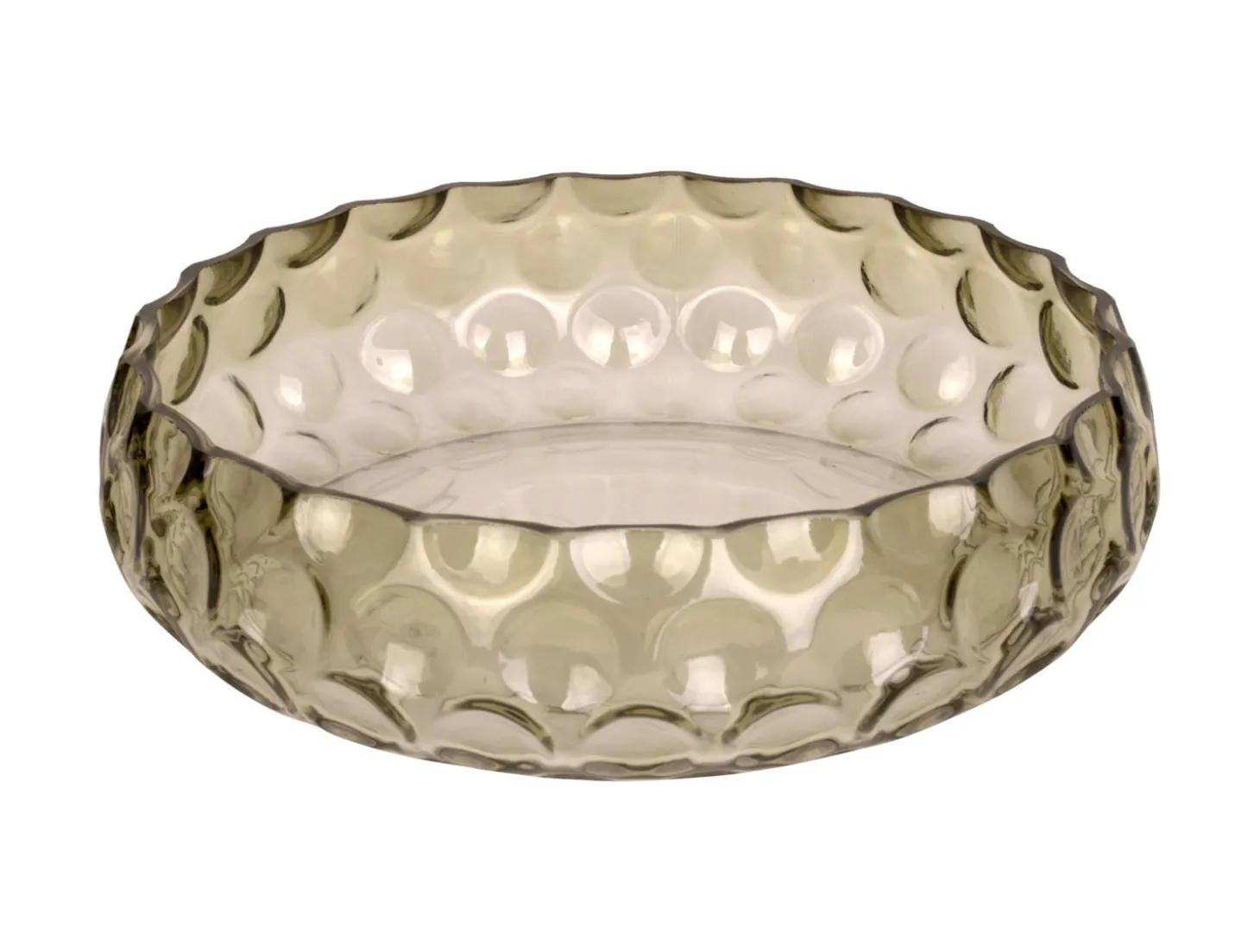 Present time - Bowl Speckles glass large moss green