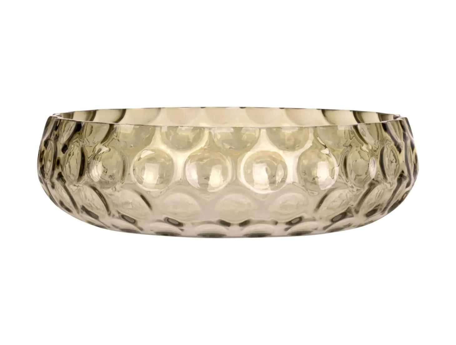 Present time - Bowl Speckles glass large moss green