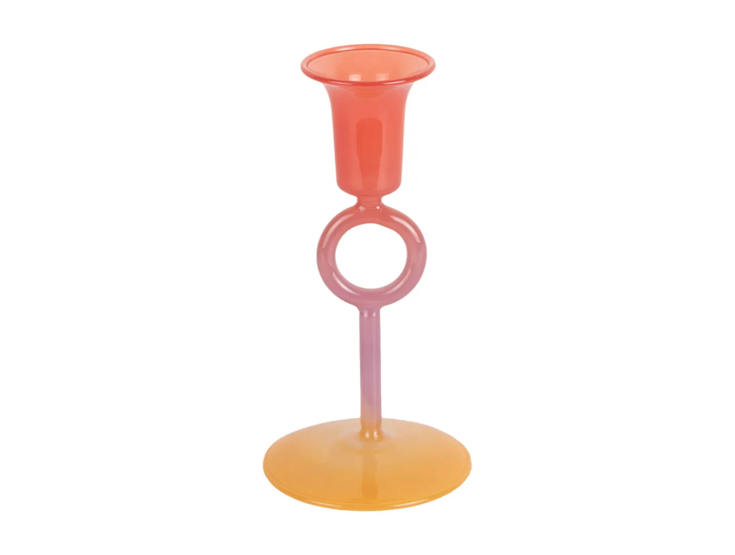 Present time - Candle holder Anillo Vivo small multi colour bright red