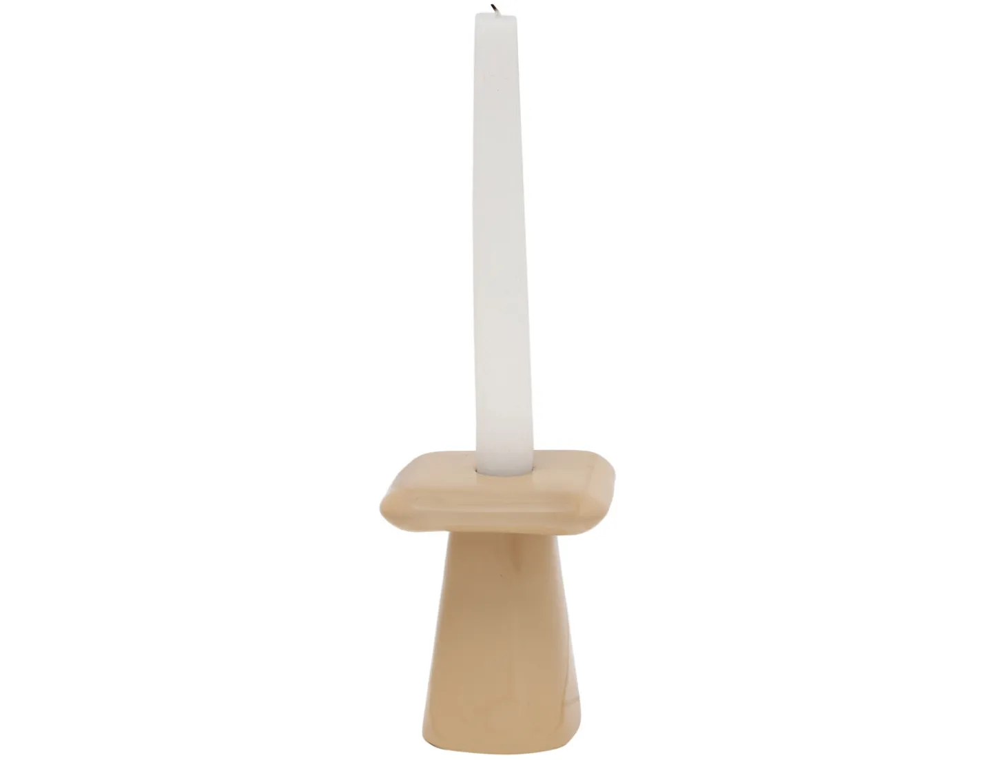 Present time - Candle holder Roca small soft brown