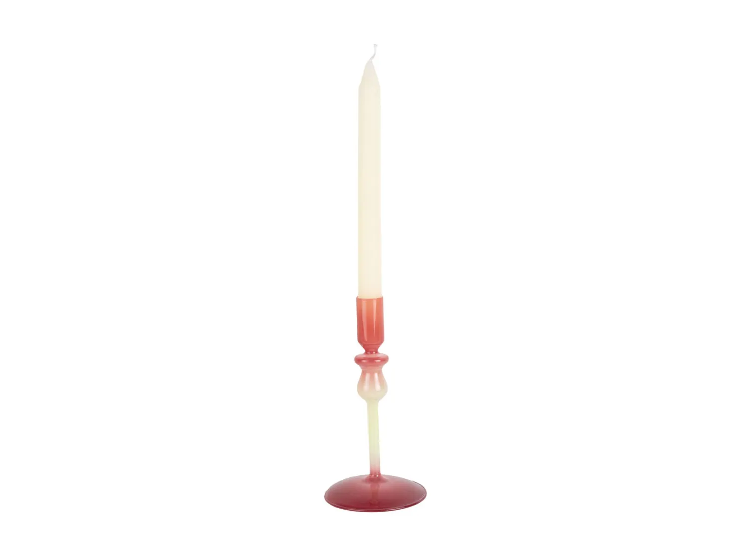 Present time - Candle holder Duo Colores small warm purple w. soft green