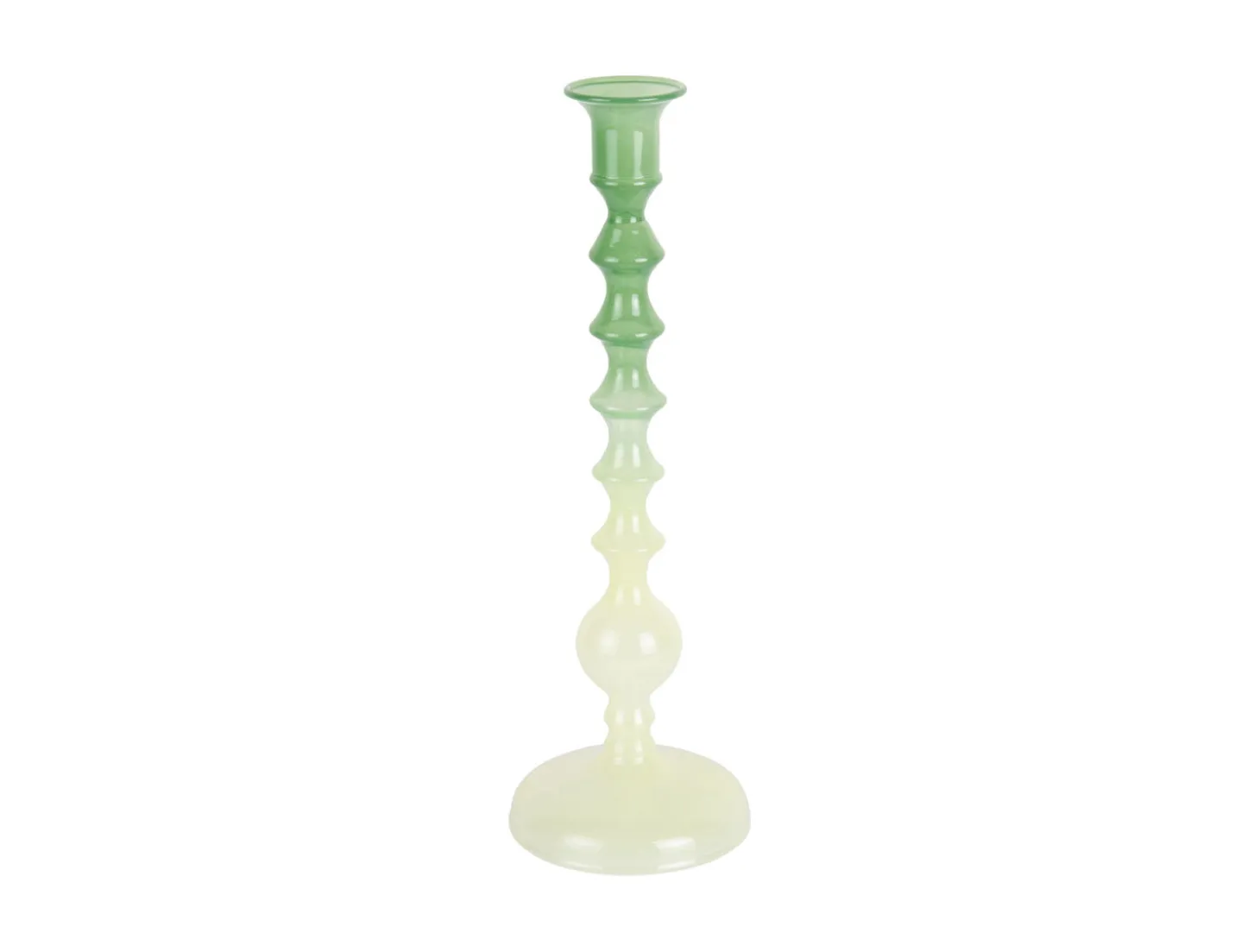 Present time - Candle holder Grato Mecer large retro green to soft green