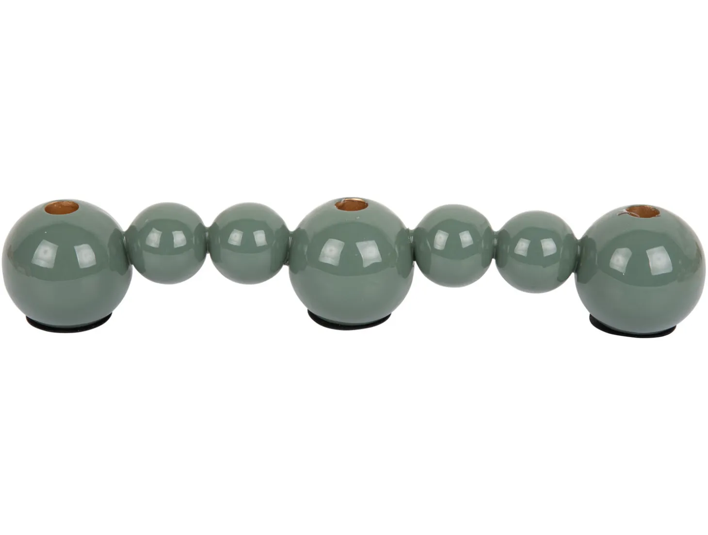 Present time - Candle holder Bubbles straight enamel jungle green