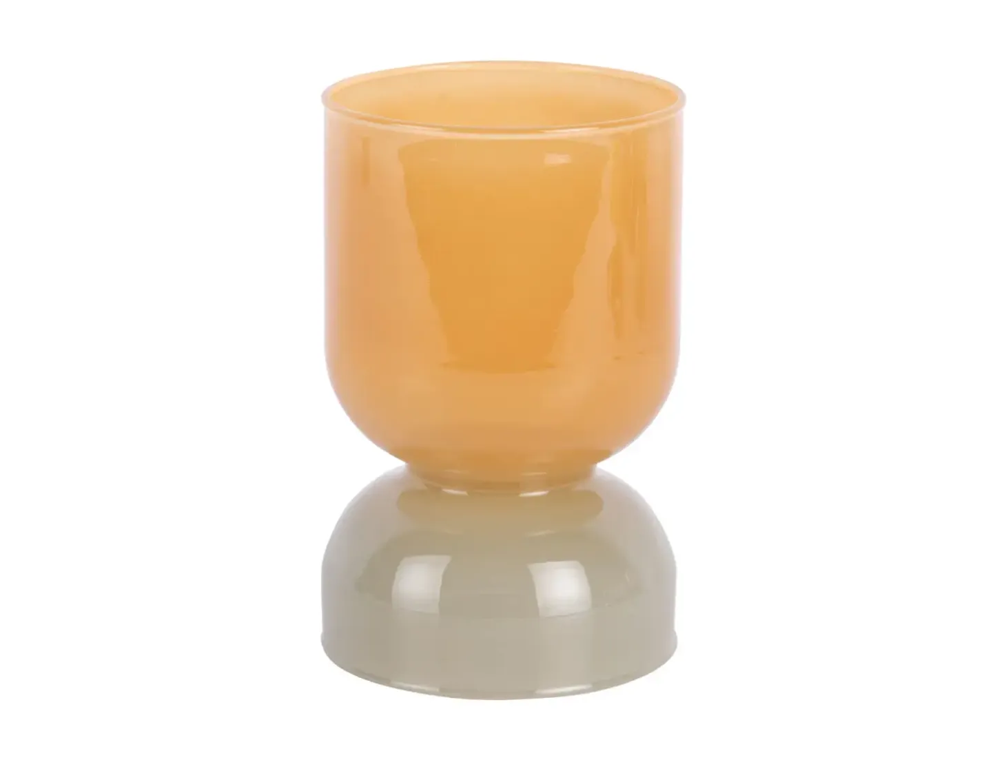 Present time - Candle holder Variado Colores ochre yellow w. grayed jade