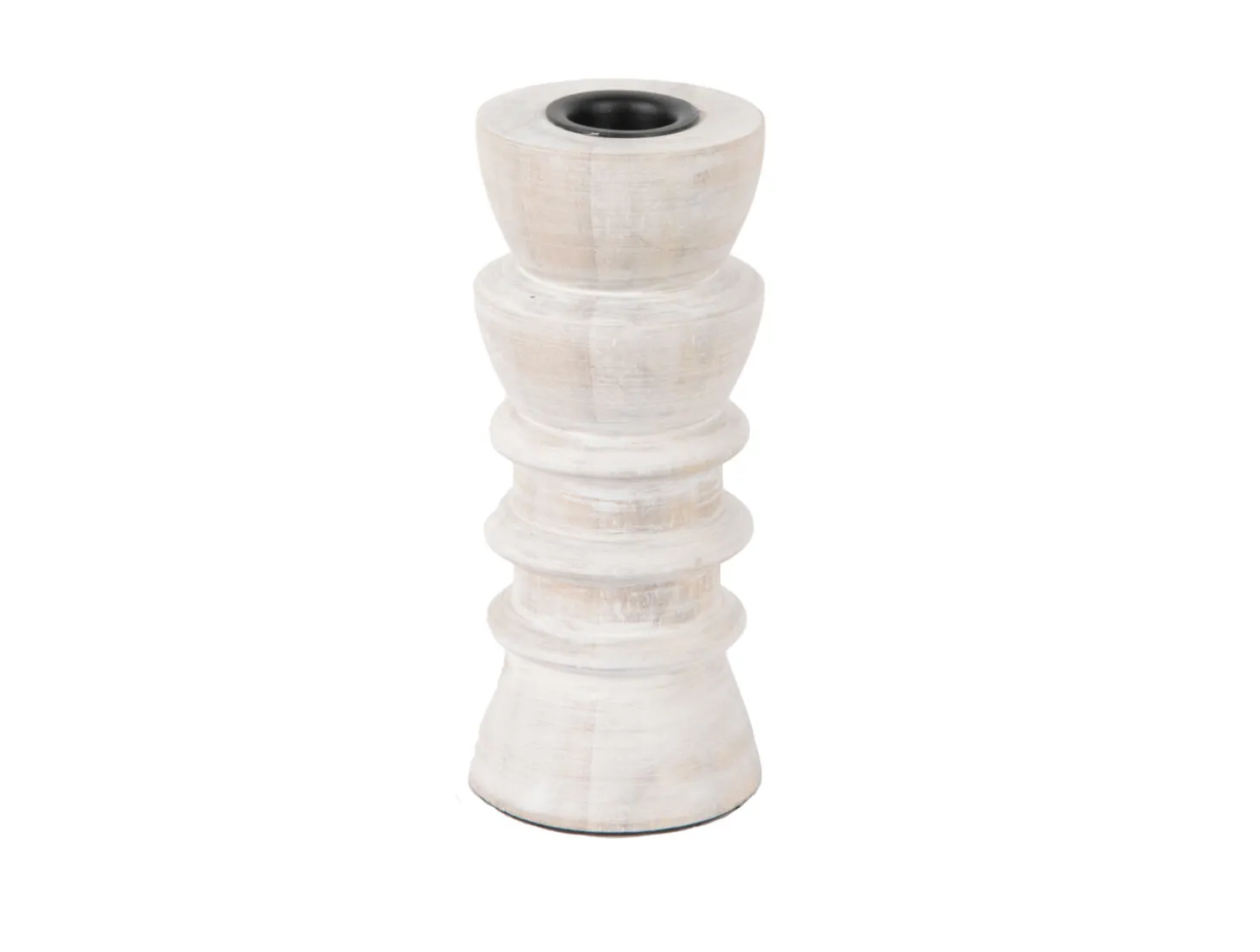 Present time - Candle holder Modelar Small mango wood white wash