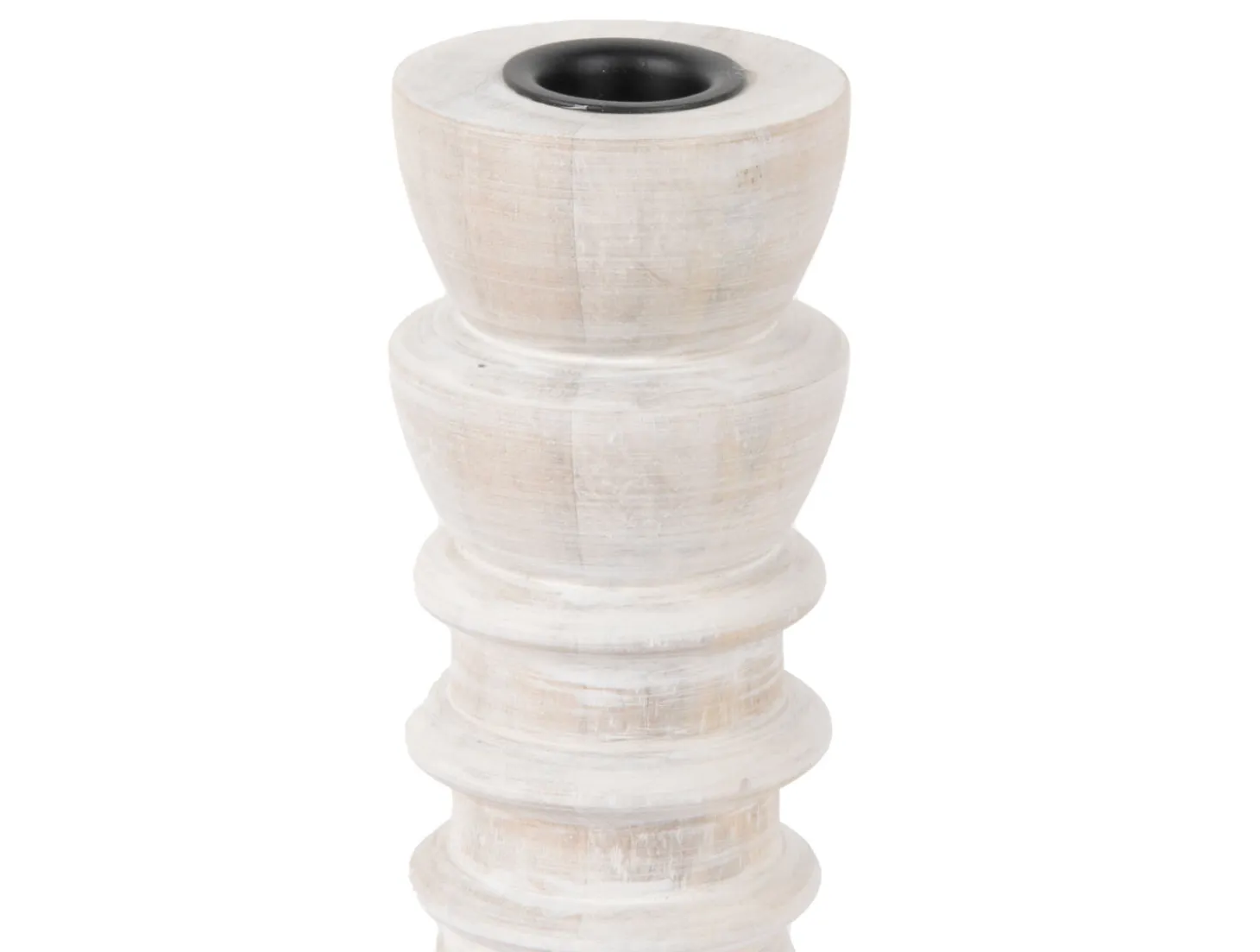 Present time - Candle holder Modelar Small mango wood white wash