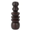 Present time - Candle holder Formado Large mango wood walnut lacquer