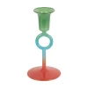 Present time - Candle holder Anillo Vivo small multi colour retro green