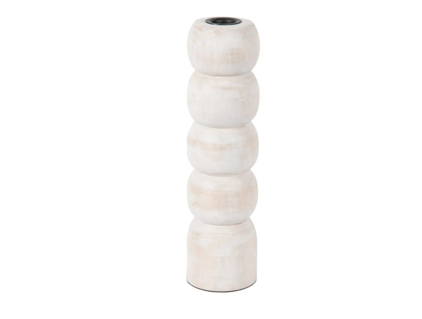 Present time - Candle holder Modelar Large mango wood white wash