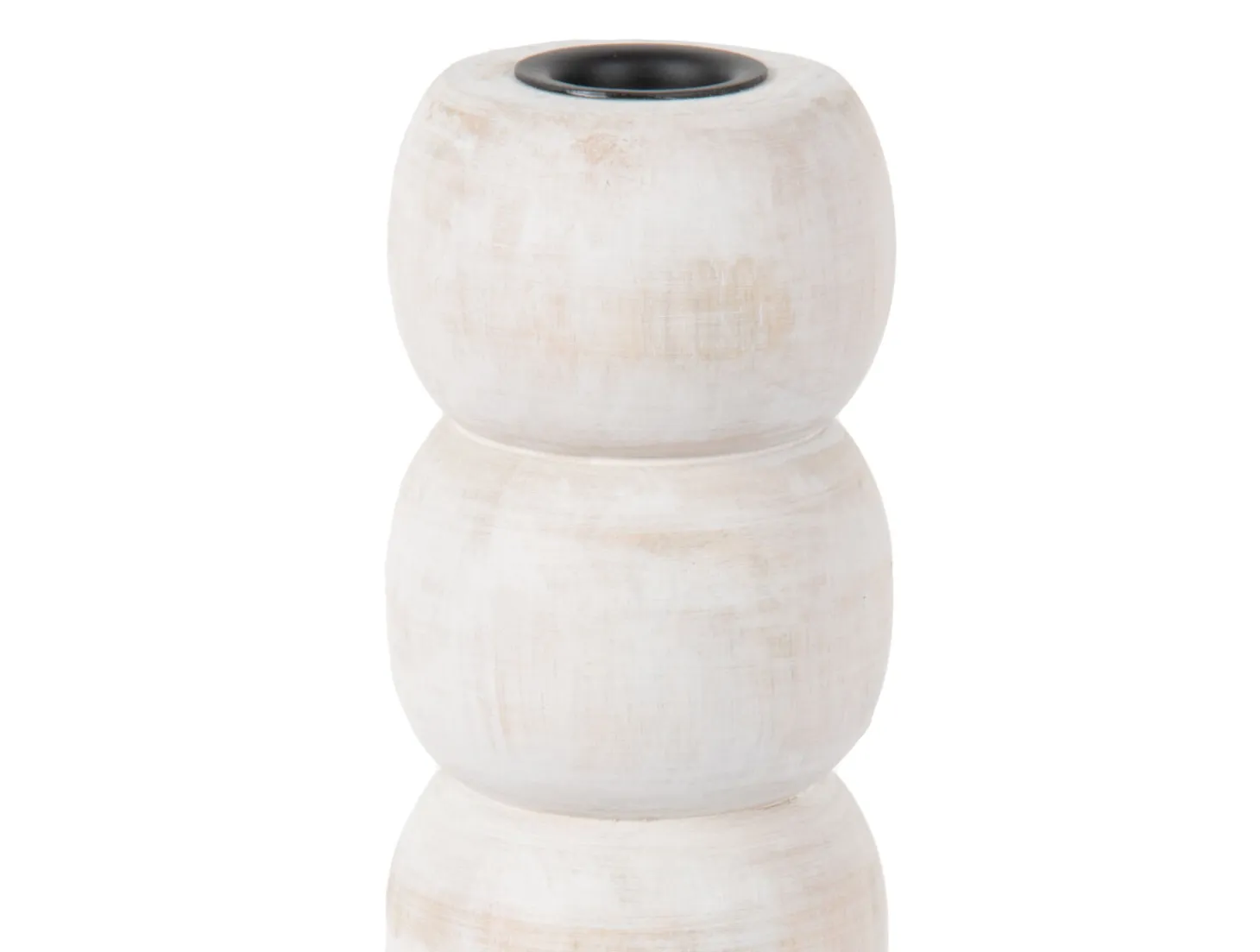 Present time - Candle holder Modelar Large mango wood white wash
