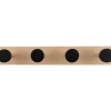Present time - Coat rack Knobs small pinewood black